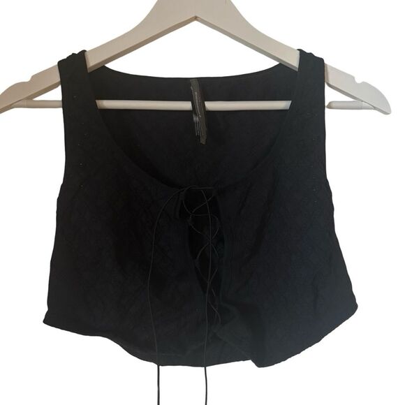 By Anthropologie NWOT Lace-Up Corset Top - Picture 4 of 10